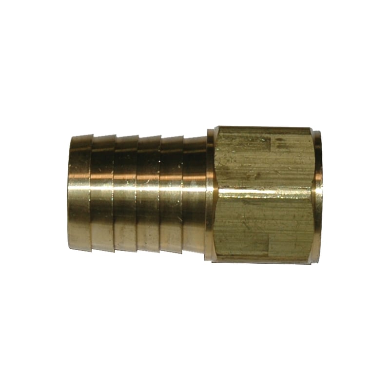 Hose Barb, 1″ Inside Diameter Hose, 3/4″ Female NPT, Straight, Brass.