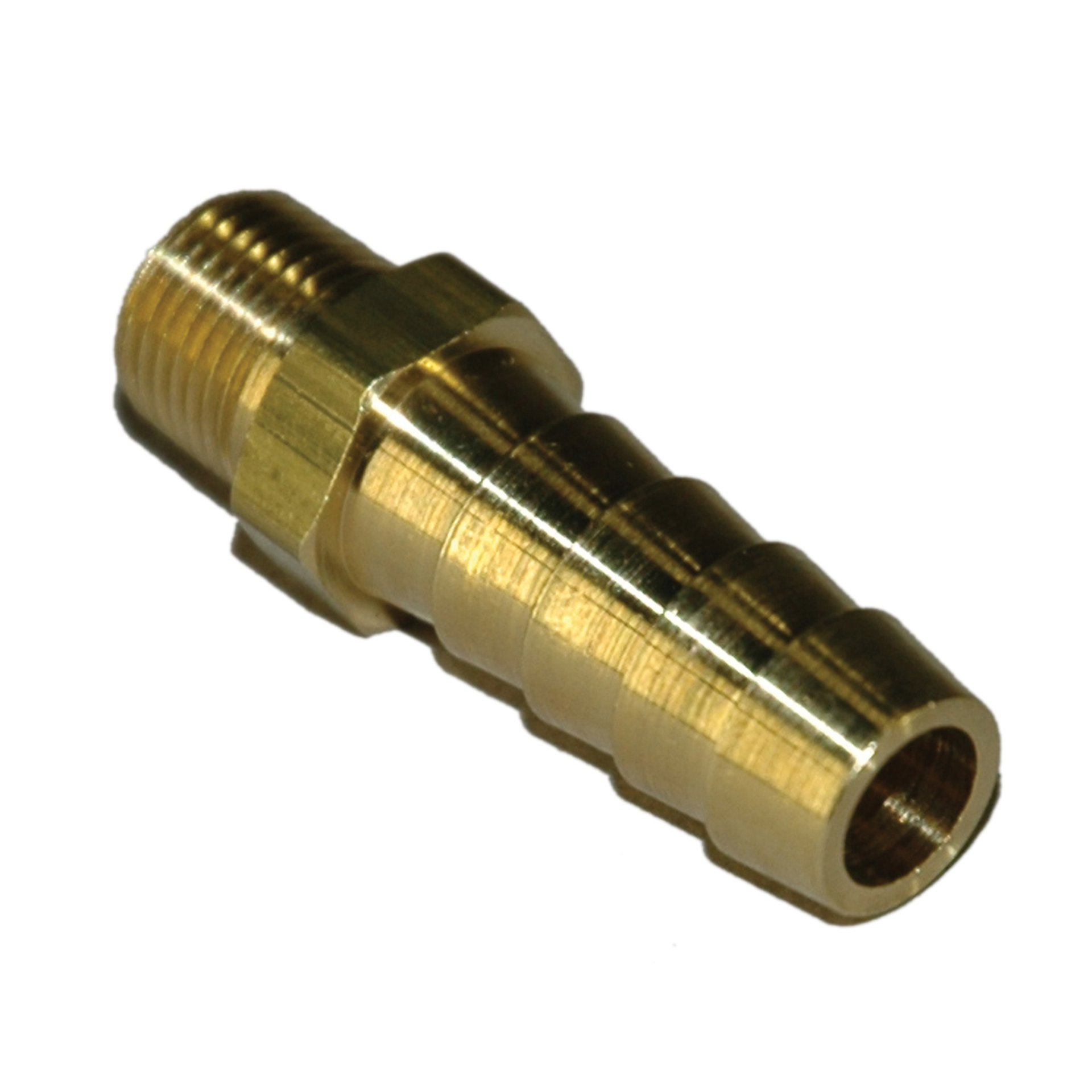 Hose Barb, 3/8" Inside Diameter Hose, 1/8" Male NPT, Straight Brass - Image 2