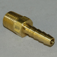 Hose Barb, 1/4" Inside Diameter Hose, 1/4" Male NPT, Straight, Brass - Image 2