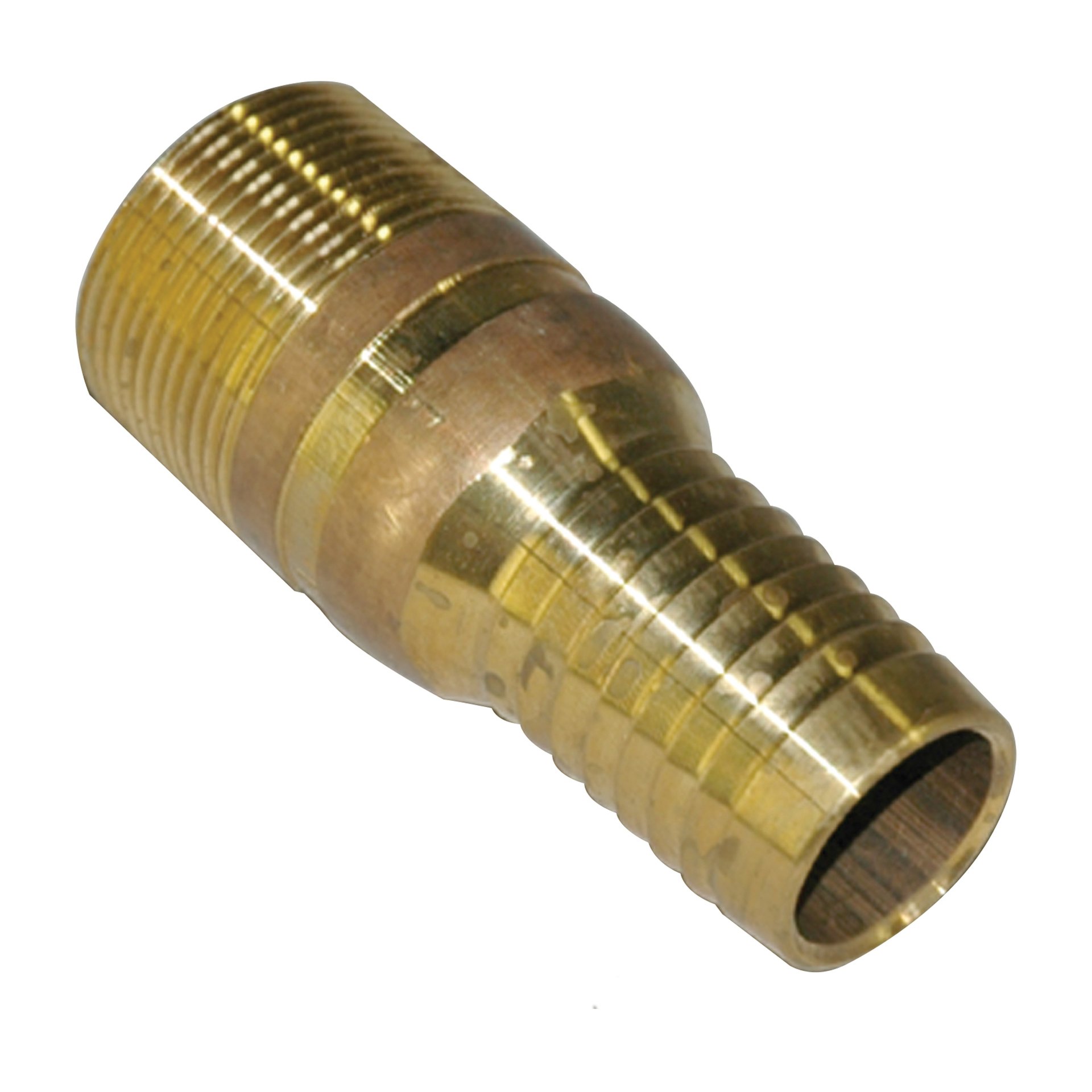 Hose Barb, 1-1/4" Inside Diameter Hose, 1-1/4" Male NPT, Straight, Brass - Image 2