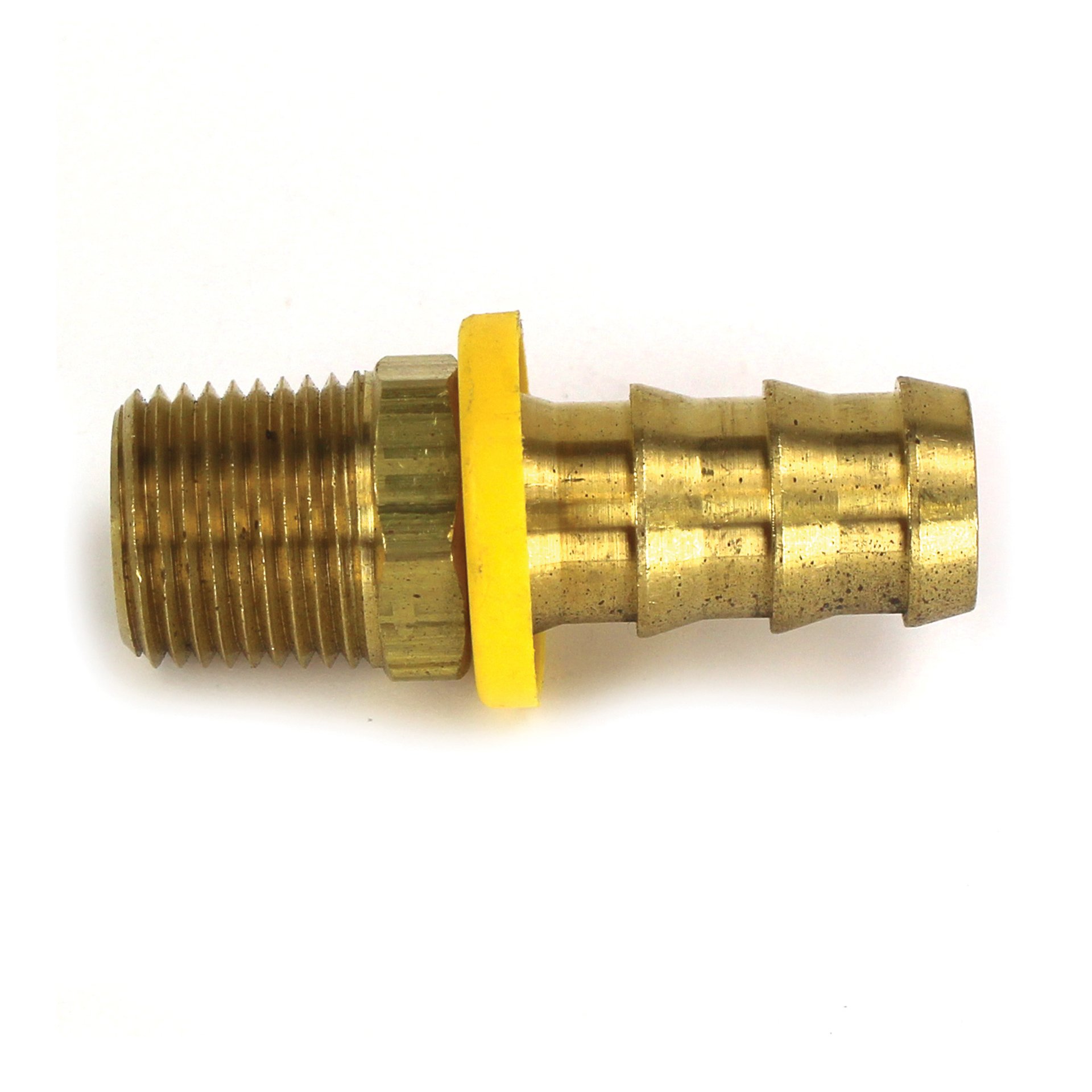 Hose Barb, 5/8" Inside Diameter Push-On, 1/2" Male NPT, Brass. - Image 1