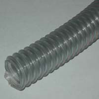 Loader Hose, 1-1/2″ ID, Static Wire, Clear Wall, Helix Reinforced Food Grade PVC & Seamless Smooth Bore