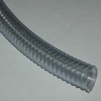 Loader Hose, 1-1/4" ID, Static Wire, Clear Wall, Helix Reinforced Food Grade PVC & Seamless Smooth Bore - Image 1
