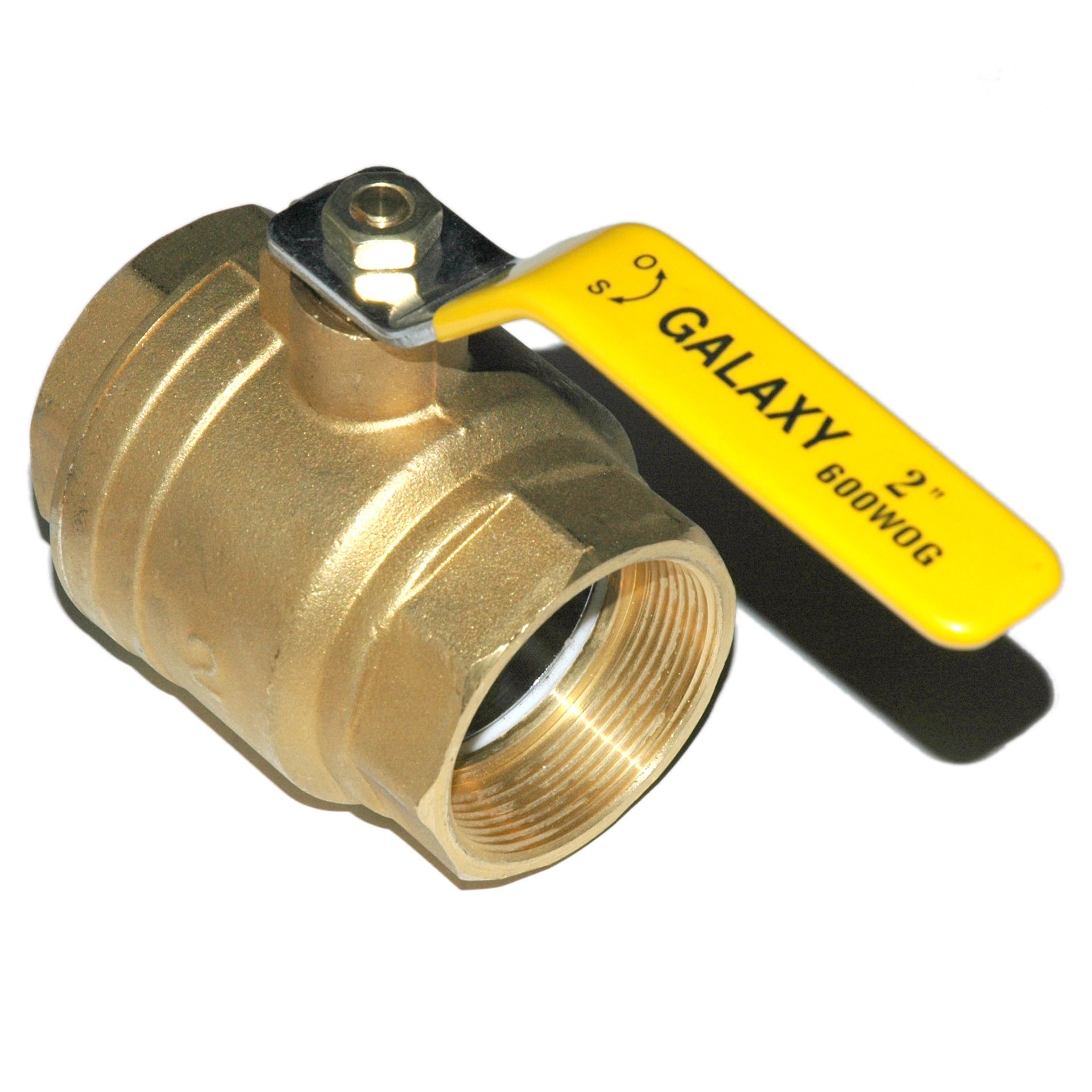 Ball Valve, 2" Female NPT, Econo Line, Full Port, Brass - Image 1
