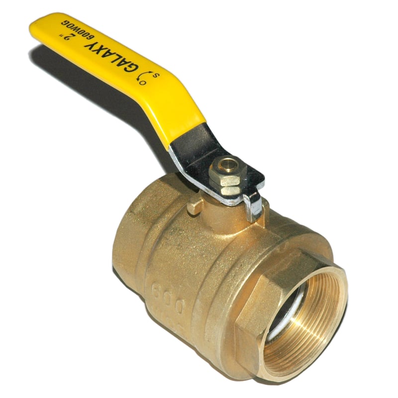 Ball Valve, 2" Female NPT, Econo Line, Full Port, Brass