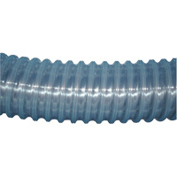 Loader Hose, 2-1/2" ID, Static Wire, Clear Wall, Helix Reinforced Food Grade PVC & Seamless Smooth Bore