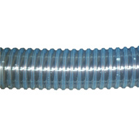 Loader Hose, 3" ID, Static Wire, Clear Wall, Helix Reinforced Food Grade PVC & Seamless Smooth Bore