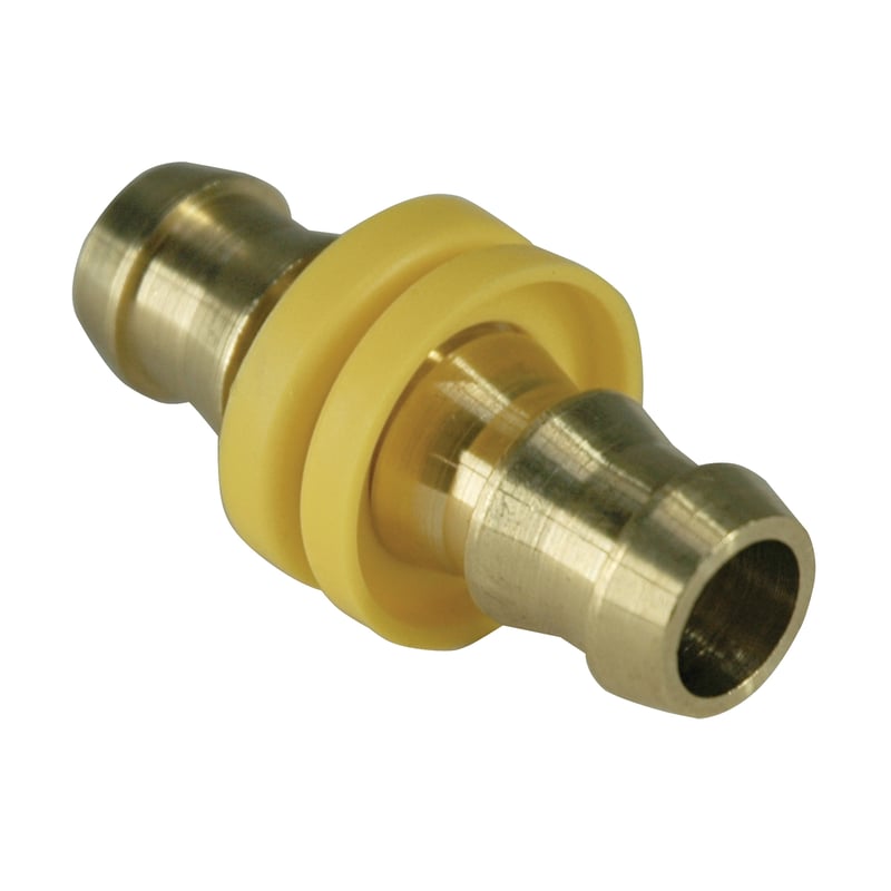 Hose Mender, 1/2" Inside Diameter Hose, Push-On, Brass.