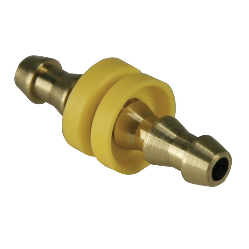 Hose Mender, 1/4″ Inside Diameter Hose, Push-On, Brass.