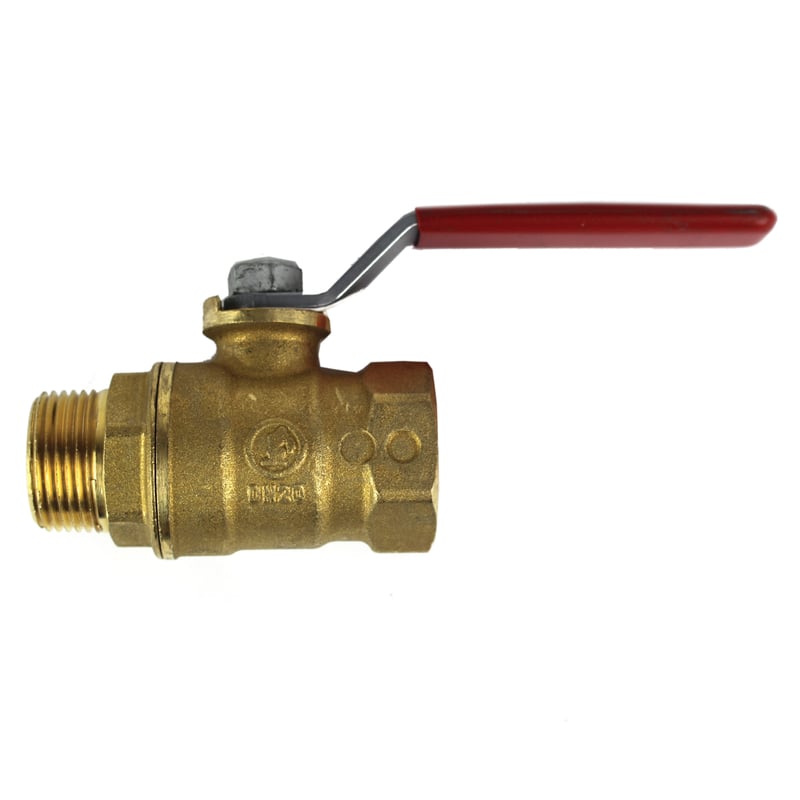 Ball Valve, 3/4" Male x 3/4" Female NPT Low Profile Stem, Brass