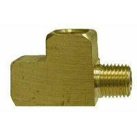 Street Tee, Brass Mold Fitting 3/8" NPT Female x 3/8" NPT Male on Run - Barstock - Image 1