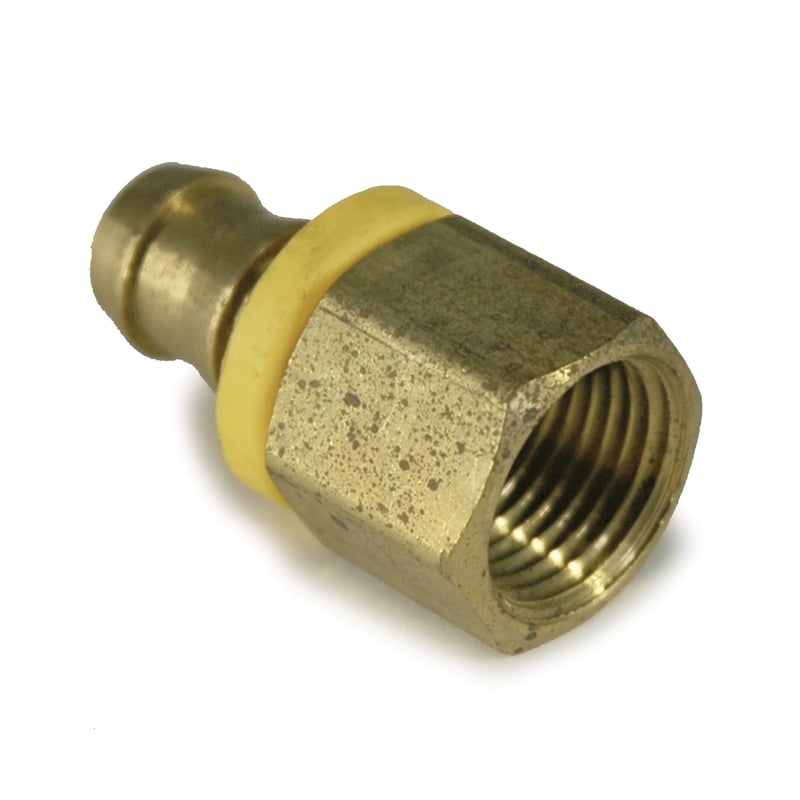 Hose Barb, 1/2" Inside Diameter Push-On, 1/2" Female NPT, Brass