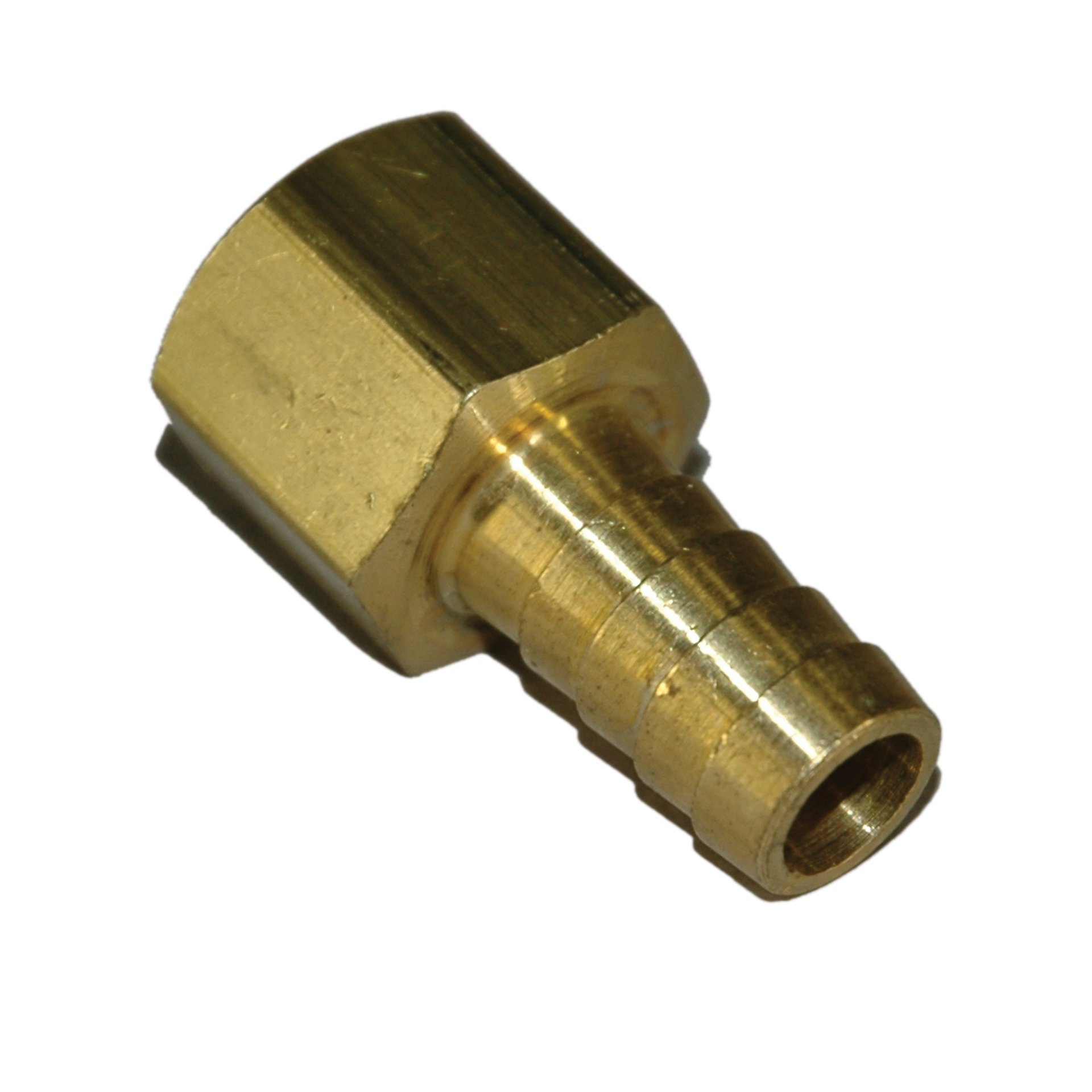 Hose Barb, 1/2" Inside Diameter Hose, 1/2" Female NPT, Straight, Brass - Image 1