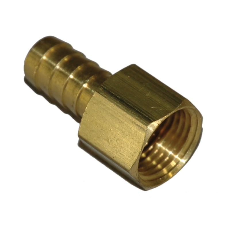 Hose Barb, 1/2" Inside Diameter Hose, 1/2" Female NPT, Straight, Brass