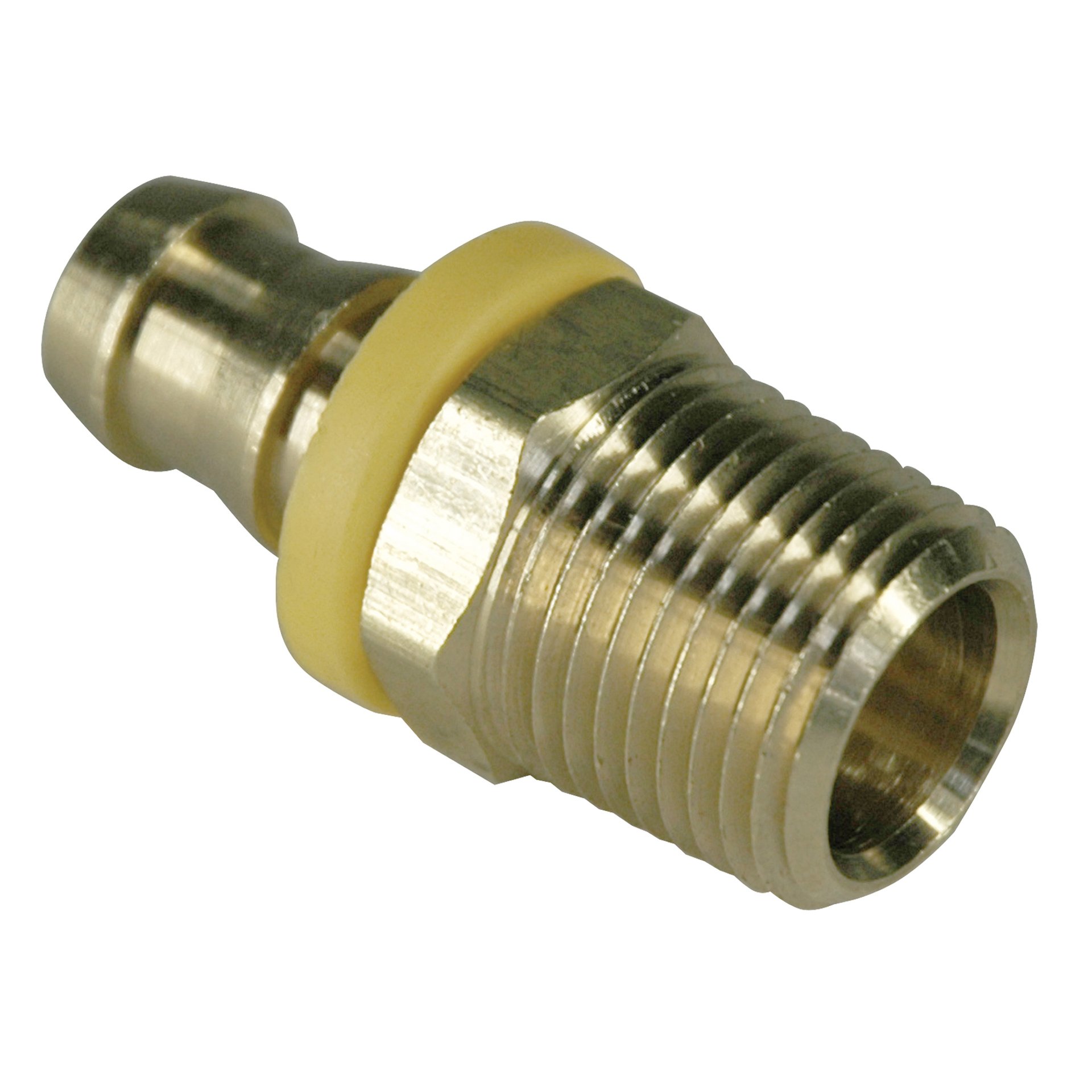 Hose Barb, 1/2" Inside Diameter Push-On, 1/2" Male NPT, Brass - Image 2
