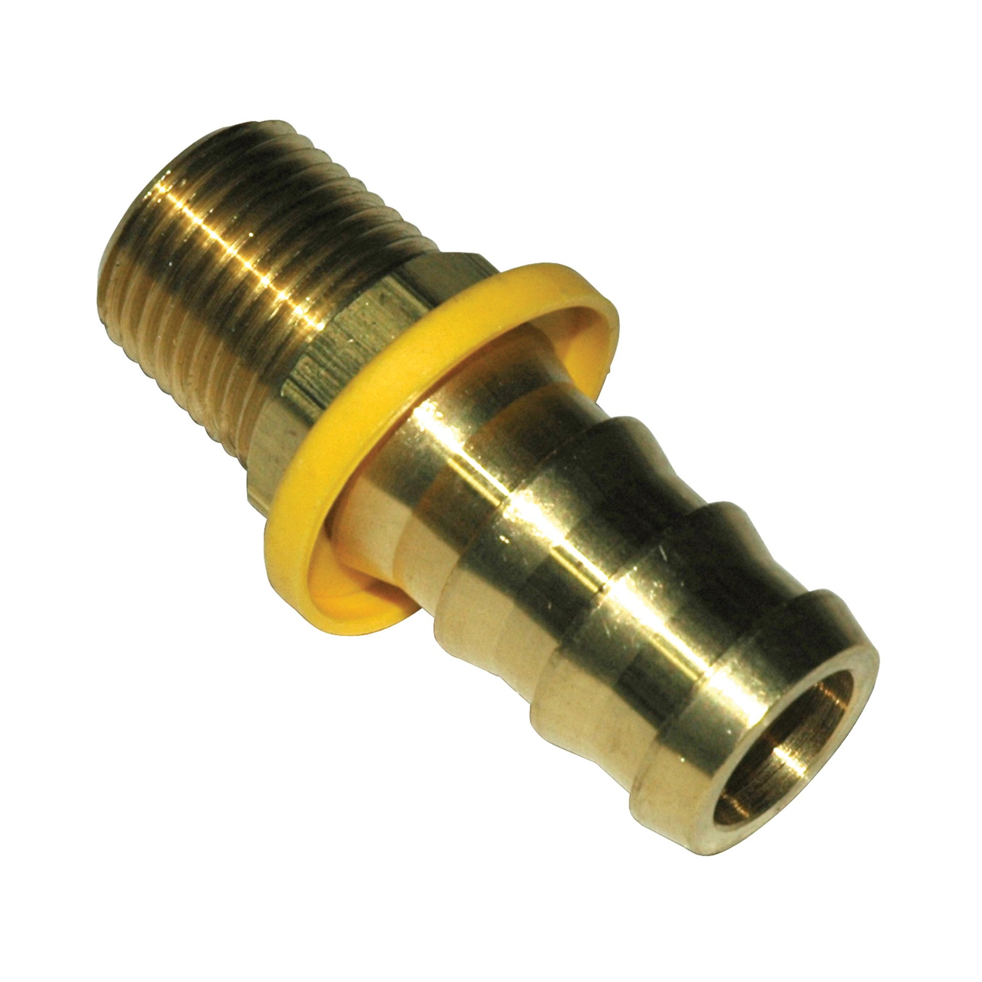 Hose Barb, 1/4" Inside Diameter Push-On, 1/8" Female NPT, Brass. - Image 1