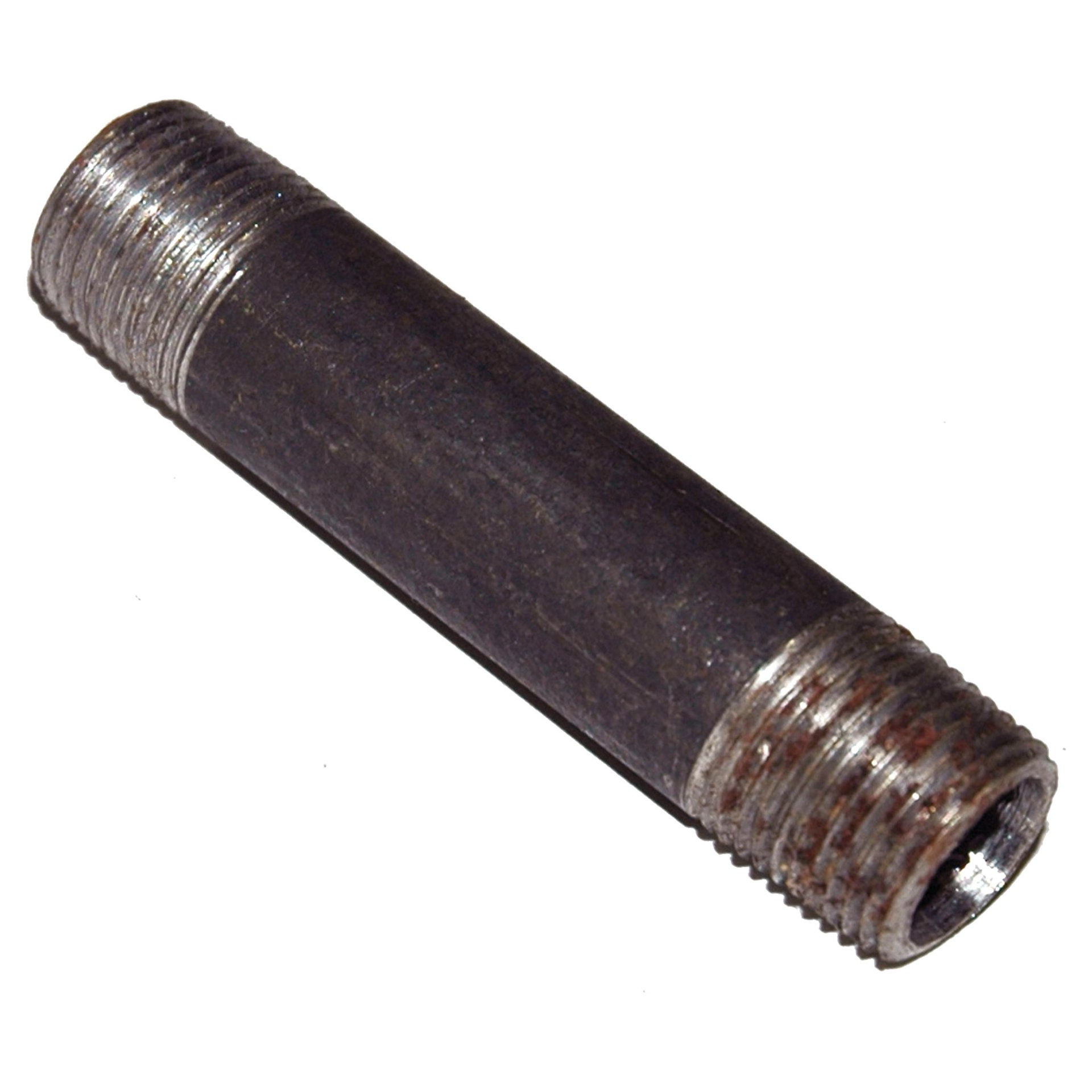 Pipe Nipple, 3/8" NPT, 5-1/2" Length, Black Steel - Image 1