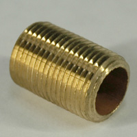 Pipe Nipple, 3/8" NPT, Close, Brass