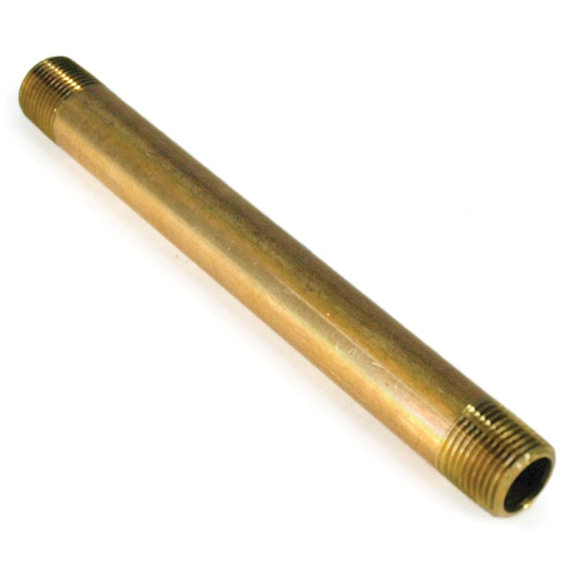 Pipe Nipple, 3/8″ NPT, 6″ Length, Brass