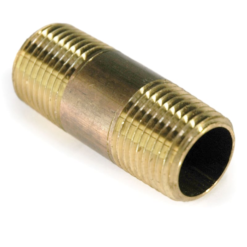 Pipe Nipple, 1/2″ NPT, 2″ Length, Brass