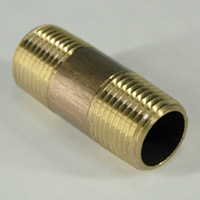 Pipe Nipple, 1/2" NPT, 2" Length, Brass - Image 2