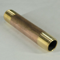 Pipe Nipple, 1/2" NPT, 4" Length, Brass - Image 2