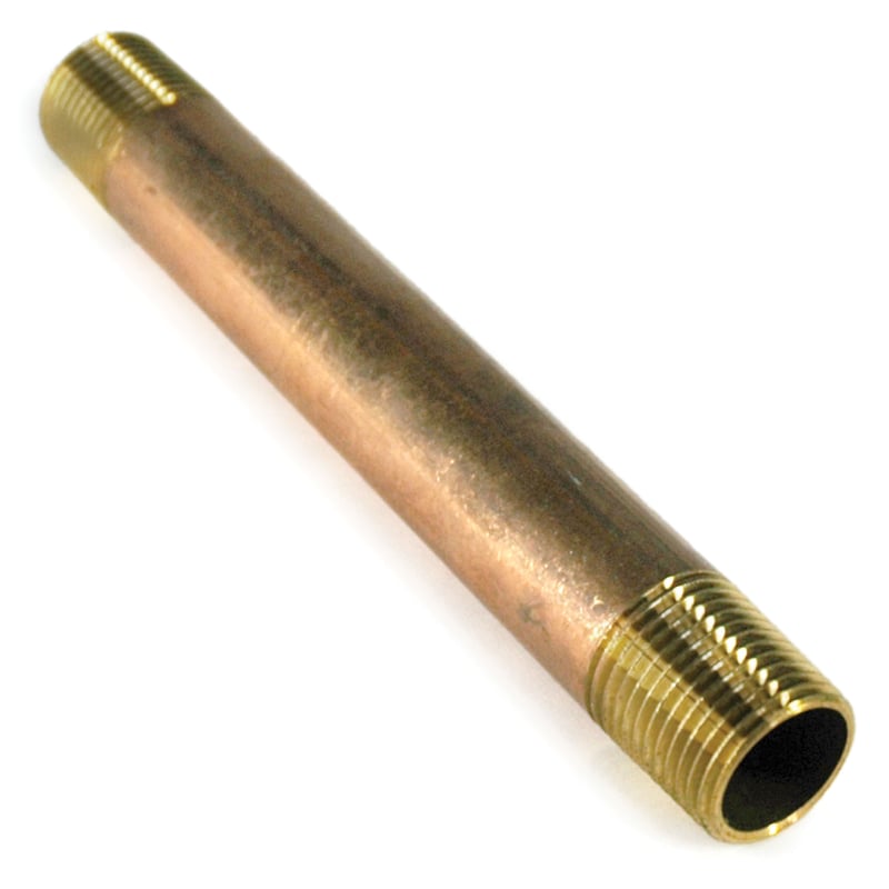 Pipe Nipple, 1/2″ NPT, 6″ Length, Brass
