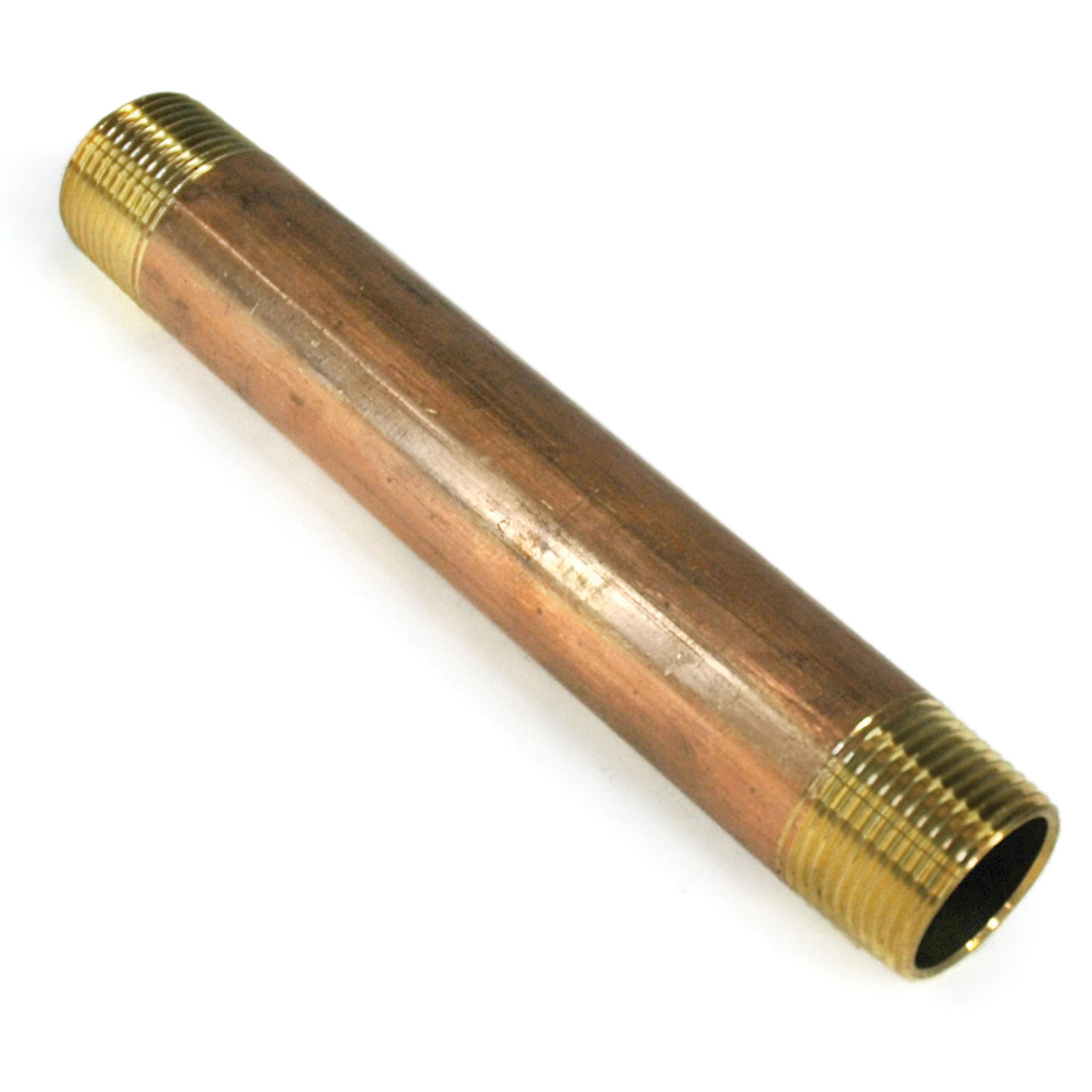 Pipe Nipple, 3/4" NPT, 6" Length, Brass - Image 1