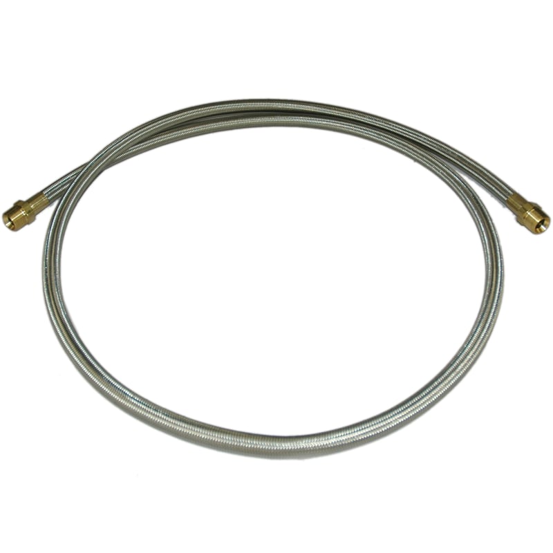 Hose, High Heat Resistant, PTFE, 8' Long, Swaged 3/4" Male NPT Fittings on Both Ends