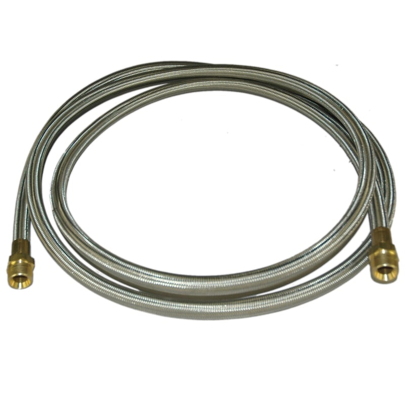 Hose, High Heat Resistant, PTFE, 12' Long, Swaged 3/4" Male NPT Fittings on Both Ends