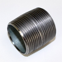 Pipe Nipple, 1-1/4″ NPT, Close, Galvanized Steel