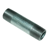 Pipe Nipple, 1/8" NPT, 3-1/2" Length, Galvanized Steel - Image 1