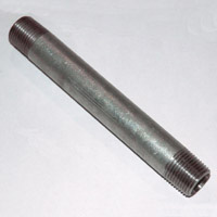 Pipe Nipple, 1/2″ NPT, 6″ Length, Galvanized Steel