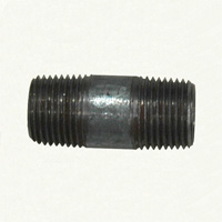Pipe Nipple, 3/8" NPT, 1-1/2" Length, Galvanized Steel - Image 1