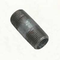 Pipe Nipple, 3/8" NPT, 1-1/2" Length, Galvanized Steel