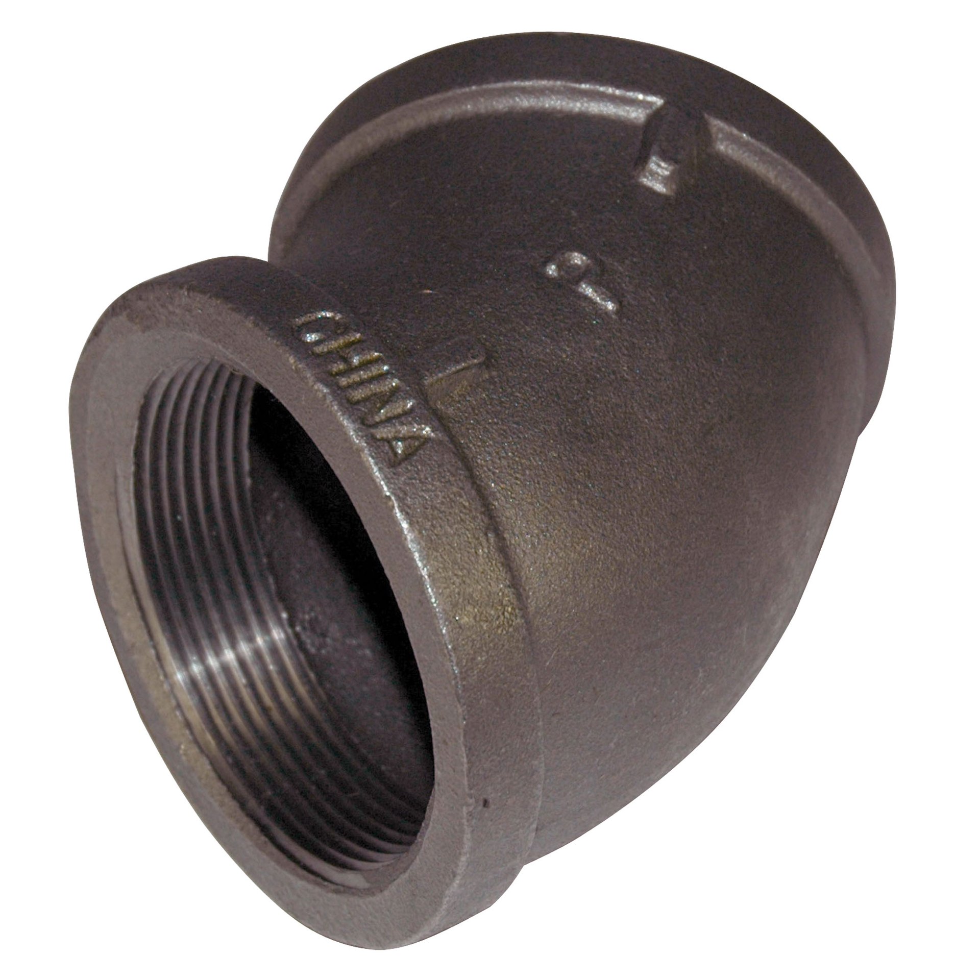 Elbow, 45 Degree, 1/4" NPT, Black Steel - Image 1