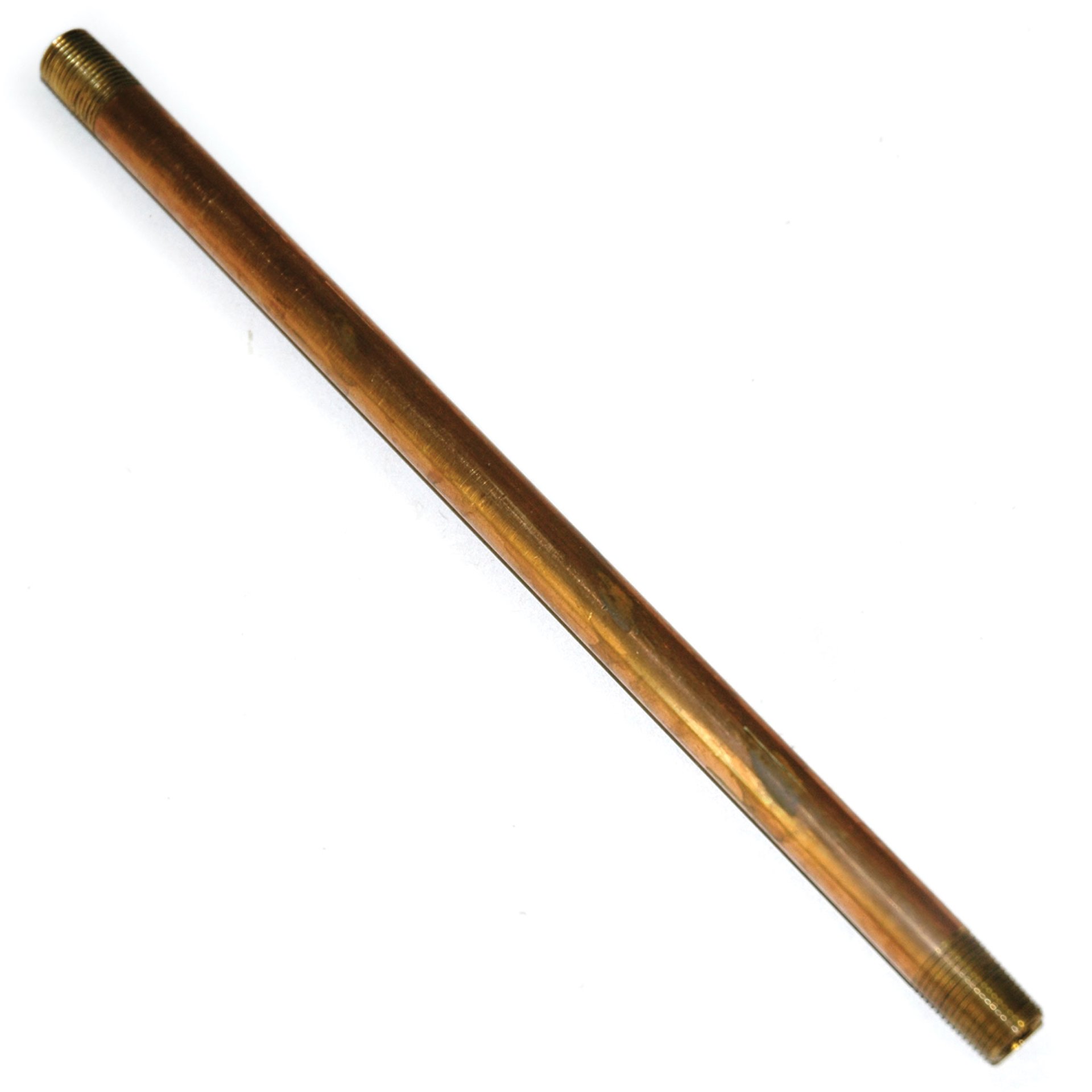 Pipe Nipple, 1/8" NPT, 8" Length, Brass - Image 1