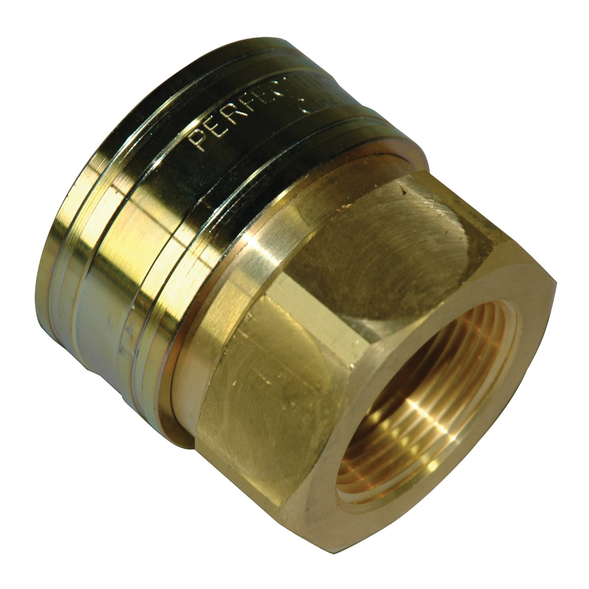 Coupler, ST Series, 1-1/4" Body, 1-1/4"-115 Female NPT, Brass - Image 1