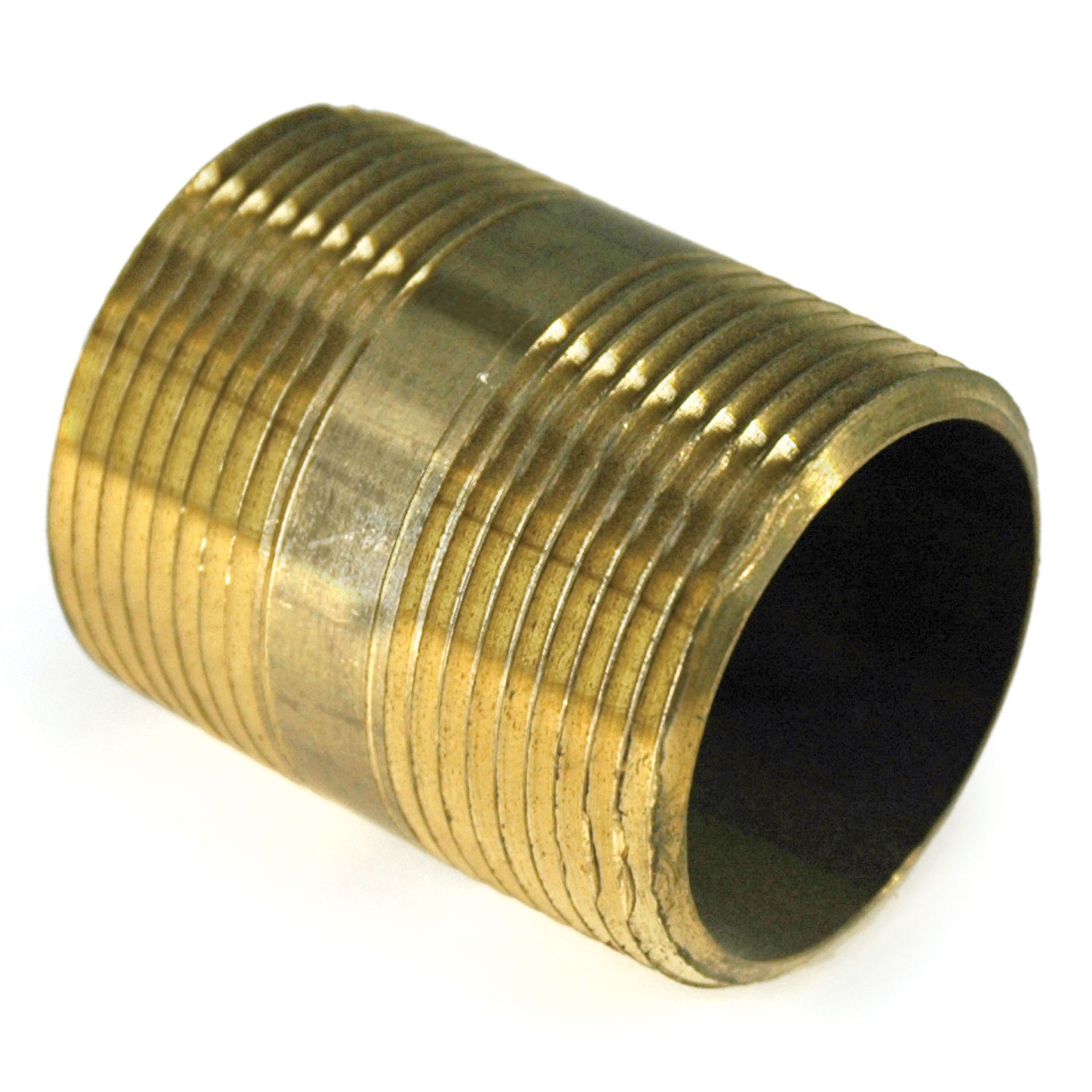 Pipe Nipple, 1-1/4" NPT, 2" Length, Brass - Image 1