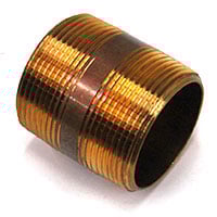 Pipe Nipple, 1-1/2″ NPT, 2″ Length, Brass