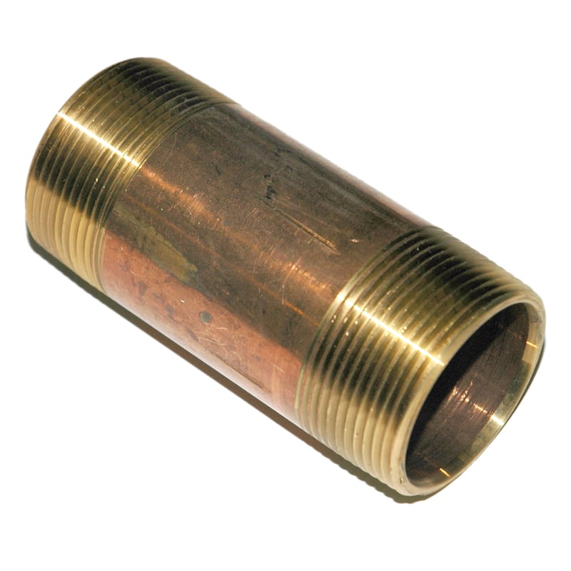 Pipe Nipple, 1-1/2″ NPT, 4″ Length, Brass