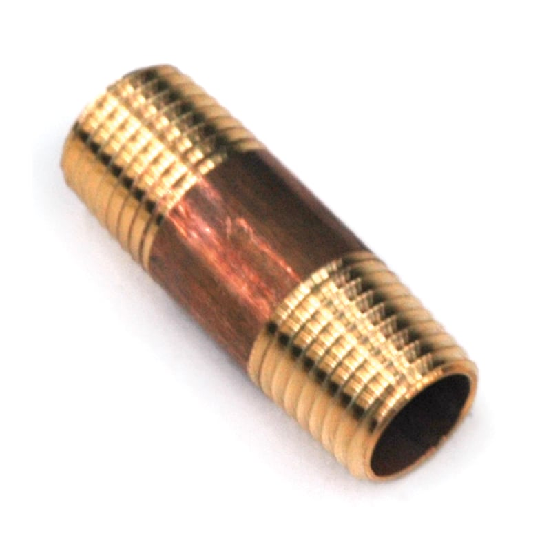 Pipe Nipple, 1/4″ NPT, 1-1/2″ Length, Brass