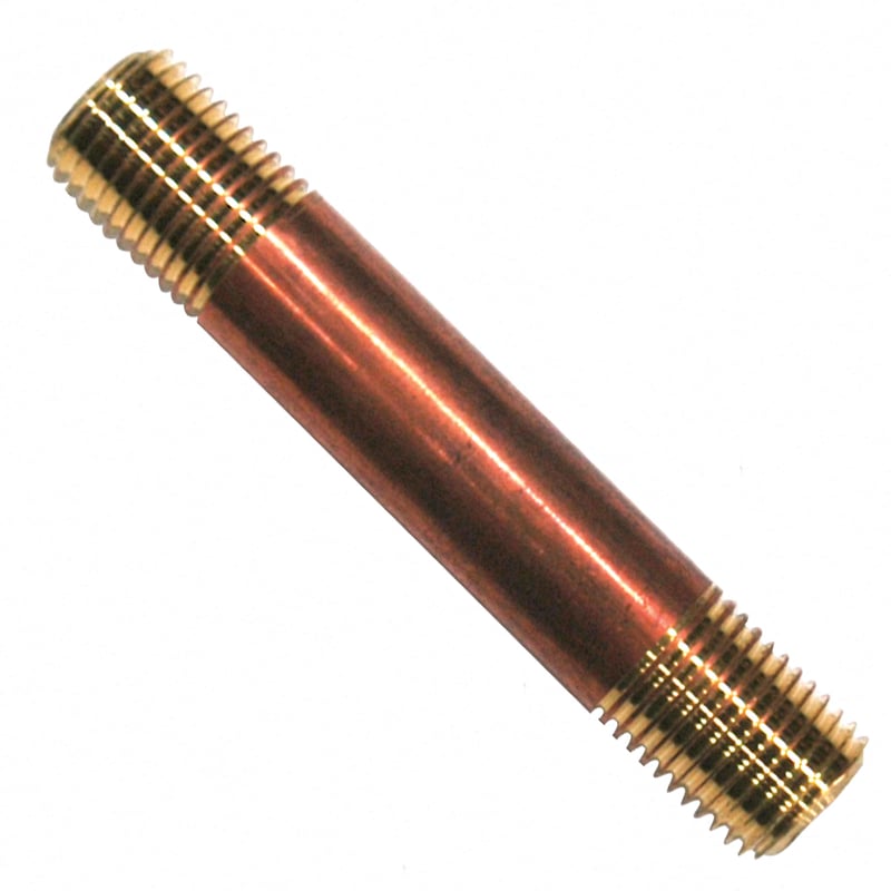 Pipe Nipple, 1/4″ NPT, 3″ Length, Brass