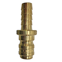 Plug, ST Series, 3/8" Body, 3/8" Hose Barb, Straight, Brass - Image 1
