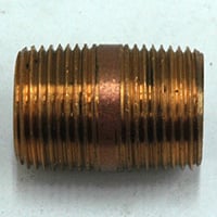 Pipe Nipple, 3/4" NPT, 1-1/2" Length, Brass - Image 2