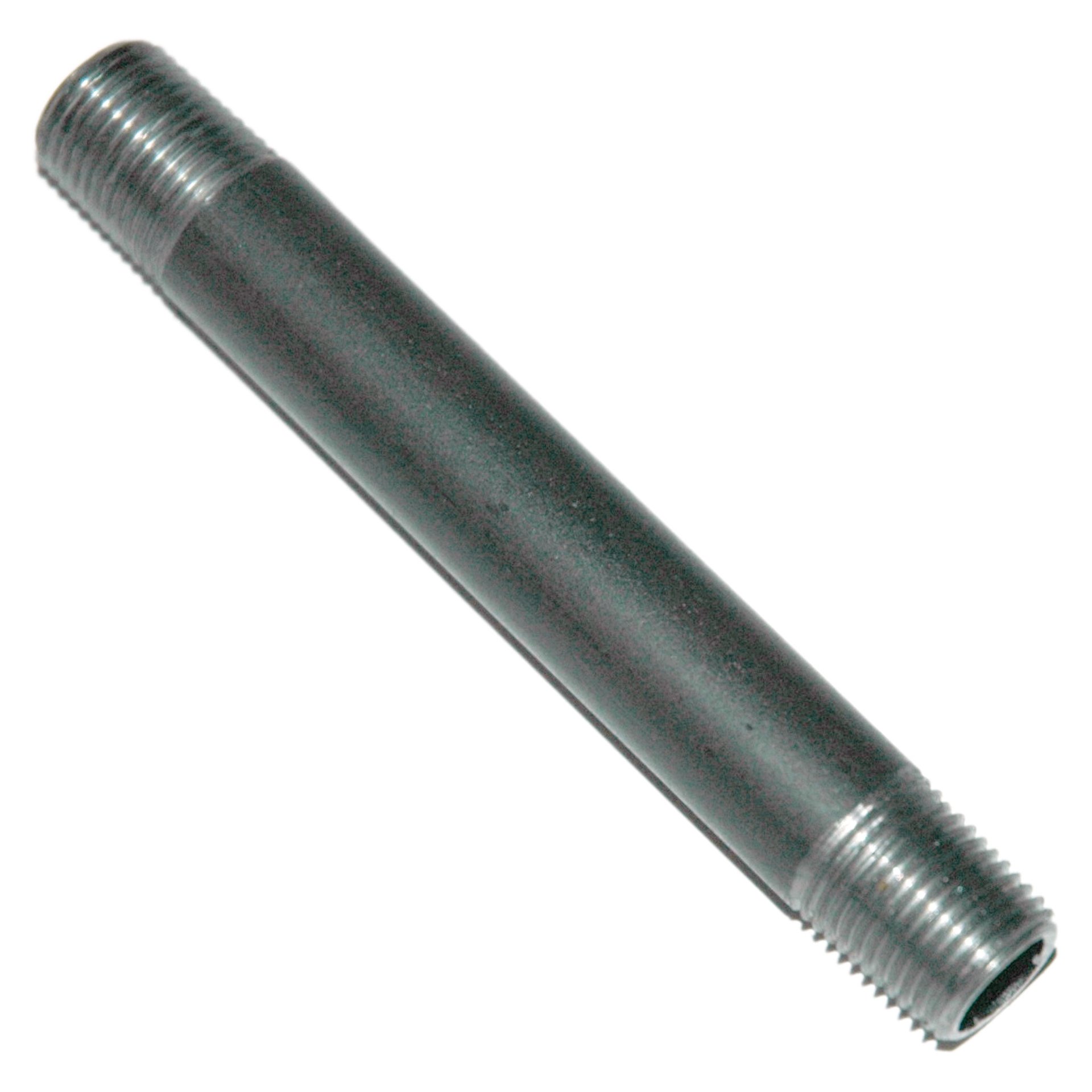 Pipe Nipple, 1/8" NPT, 3" Length, Black Steel - Image 1