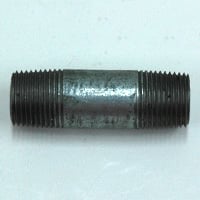 Pipe Nipple, 3/8" NPT, 2" Length, Galvanized Steel - Image 2