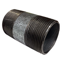Pipe Nipple, 1-1/2" NPT, 3" Length, Galvanized Steel - Image 1