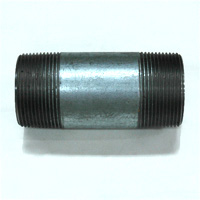 Pipe Nipple, 1-1/2" NPT, 4" Length, Galvanized Steel - Image 1