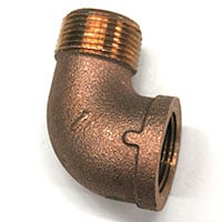 Elbow, Street, 90 Degree, 1" NPT, Bronze - Image 1